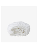 Cearșaf cu elastic din bumbac percal premium Cearșaf din bumbac cu elastic percal alb 200 TC