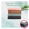 Cearceaf cu elastic din 100% bambus satinat, 300 fire, culori și mărimi diferite 1