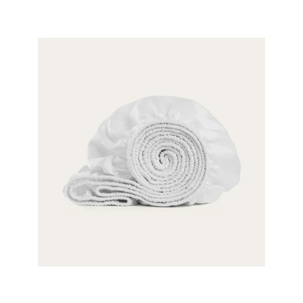 Cearșaf elastic bumbac satinat 240 fire cearsaf cu elastic bumbac satinat alb optic poohy