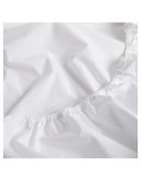 Cearșaf elastic bumbac satinat 240 fire cearsaf cu elastic bumbac satinat alb optic poohy
