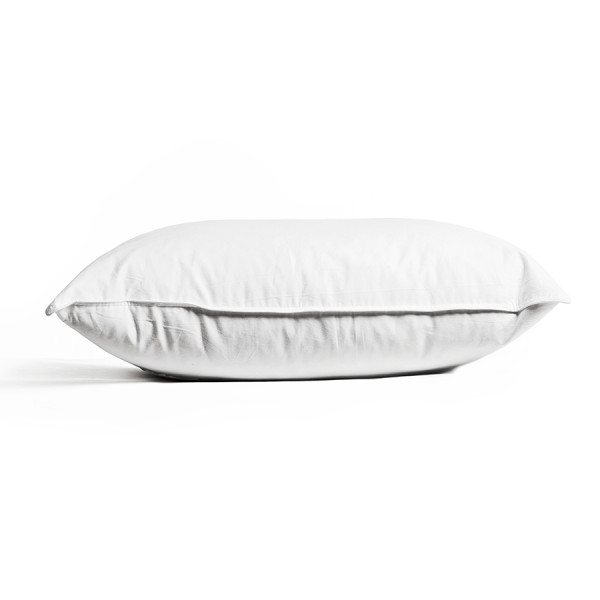 Pernă joasă BASIC 50x70 cm, 10% puf 90% pene, Puf nou de rață albă