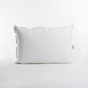Pernă Silver Trio, structură cu 3 camere, Puf nou alb de rață europeană, 60% puf, Medie, 50x70 cm, Culori diferite