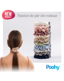Scrunchie de păr din mătase, mărime M 3 cm, 100% mătase de dud, 22 momme, gradul 6A, fără cusături, diverse culori | Poohy Elastic de păr din mătase, mărime M 3 cm, 100% mătase de dud, 22 momme, gradul 6A, fără cusături, diverse culori | Poohy